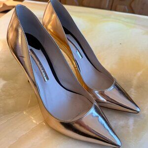 Sophia Webster Metallic Pointed-Toe Pumps